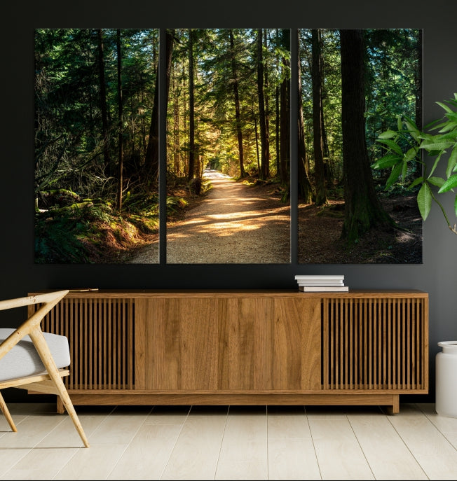 Forest Path Spring Landscape Adventure Giclee Extra Large Wall Art Canvas Print