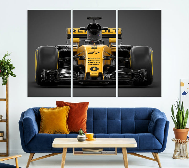 Formula Car Canvas Wall Art Print F Renault Poster Print F Racing Car Artwork