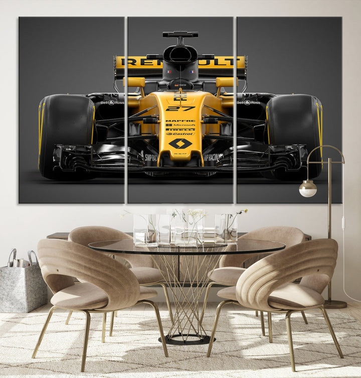 Formula Car Canvas Wall Art Print F Renault Poster Print F Racing Car Artwork