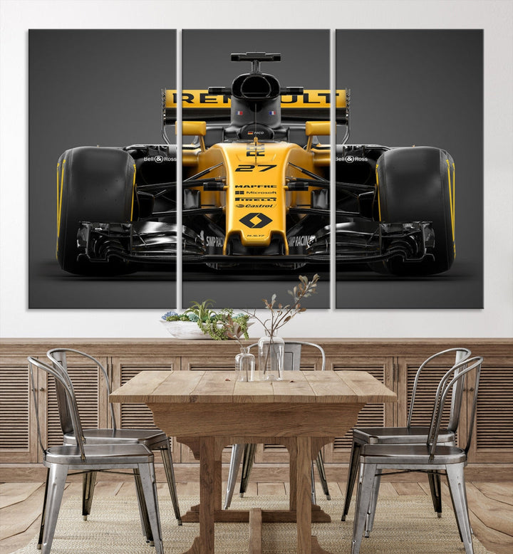 Formula Car Canvas Wall Art Print F Renault Poster Print F Racing Car Artwork