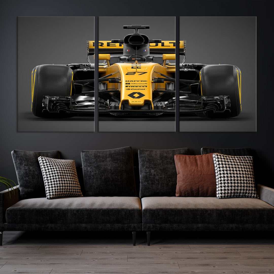 Formula Car Canvas Wall Art Print F Renault Poster Print F Racing Car Artwork