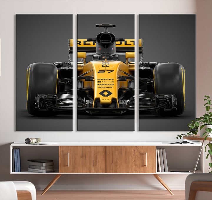 Formula Car Canvas Wall Art Print F Renault Poster Print F Racing Car Artwork