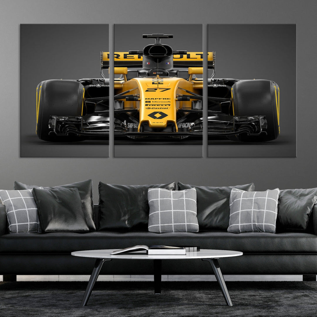 Formula Car Canvas Wall Art Print F Renault Poster Print F Racing Car Artwork