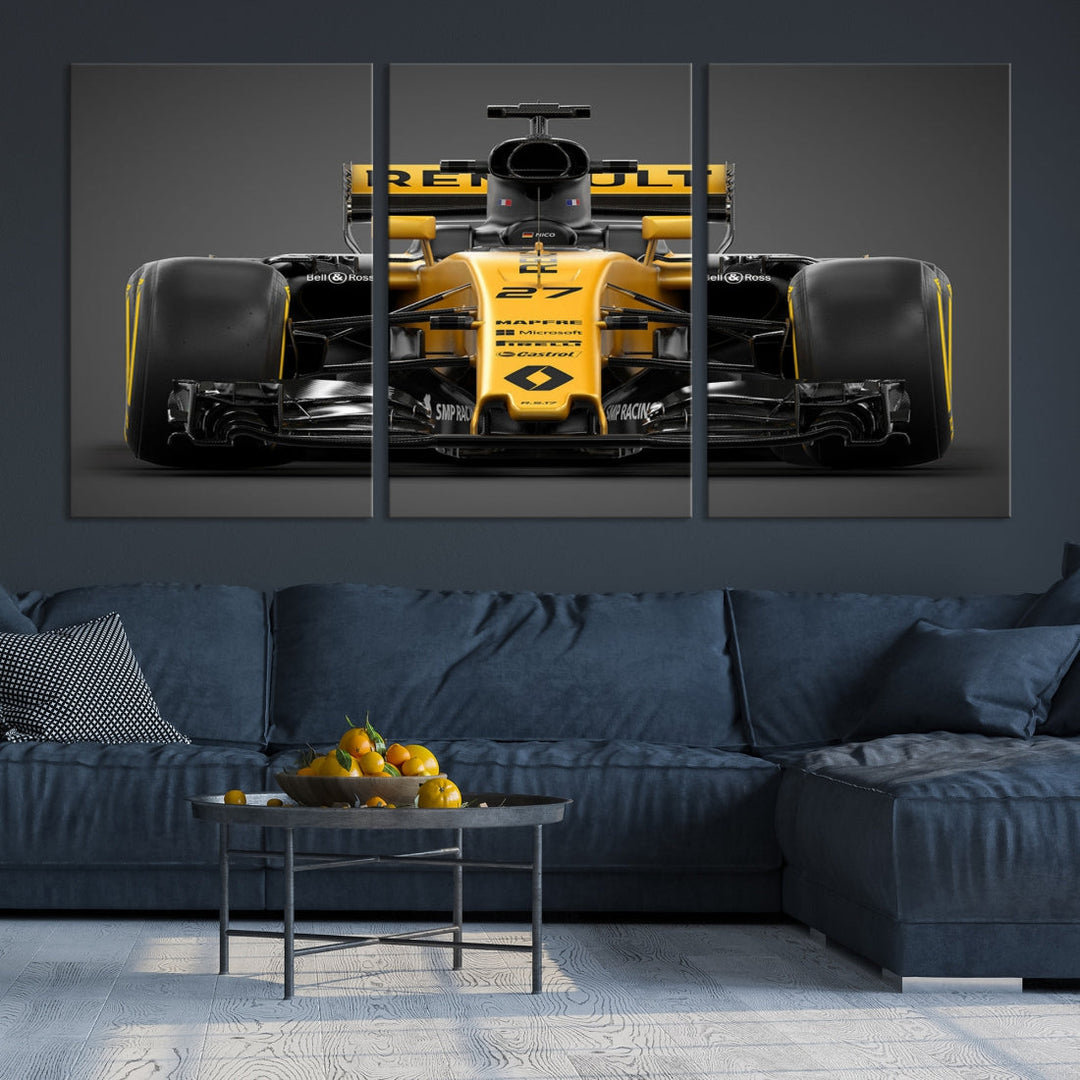 Formula Car Canvas Wall Art Print F Renault Poster Print F Racing Car Artwork