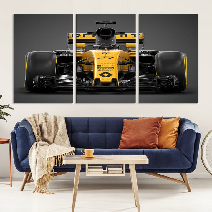 Formula Car Canvas Wall Art Print F Renault Poster Print F Racing Car Artwork