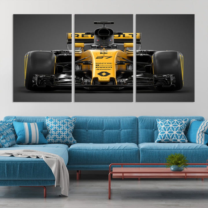 Formula Car Canvas Wall Art Print F Renault Poster Print F Racing Car Artwork