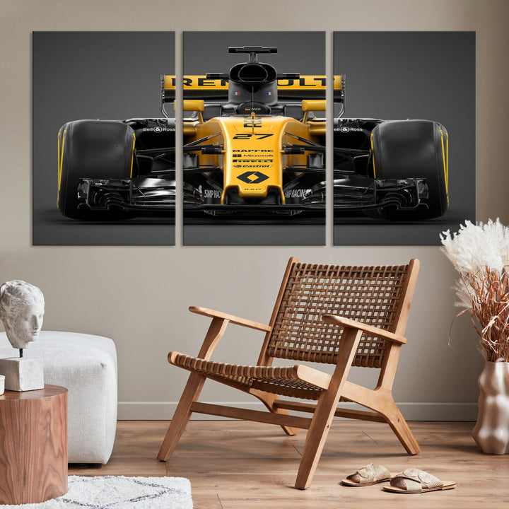 Formula Car Canvas Wall Art Print F Renault Poster Print F Racing Car Artwork