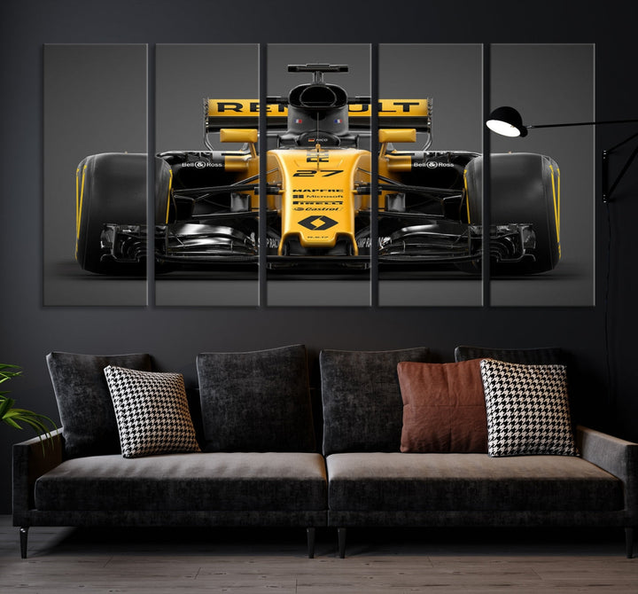 Formula Car Canvas Wall Art Print F Renault Poster Print F Racing Car Artwork