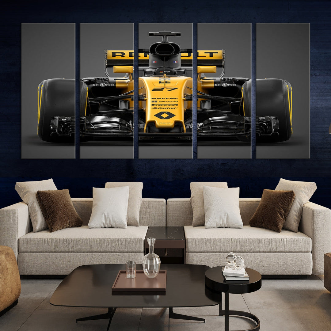 Formula Car Canvas Wall Art Print F Renault Poster Print F Racing Car Artwork