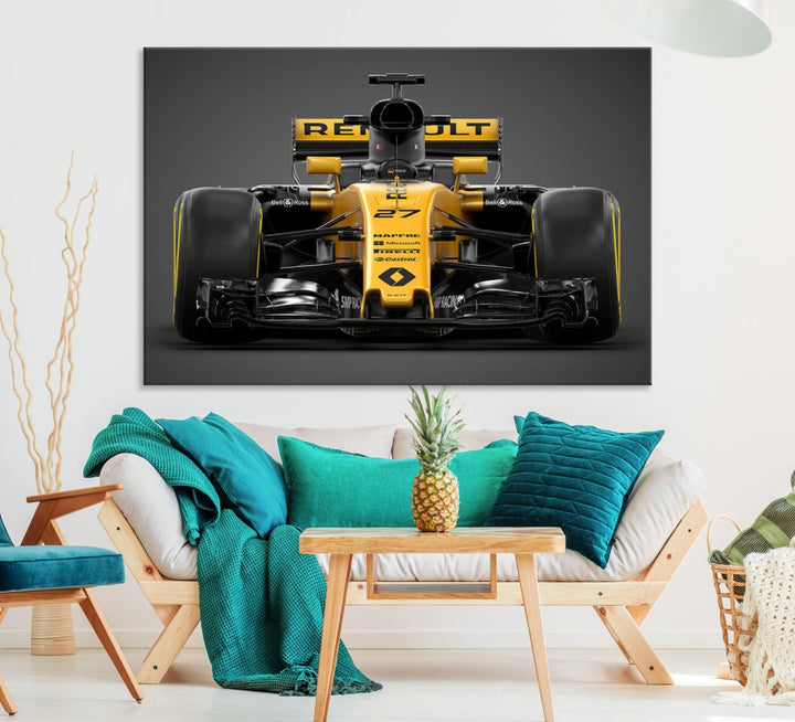 Formula Car Canvas Wall Art Print F Renault Poster Print F Racing Car Artwork