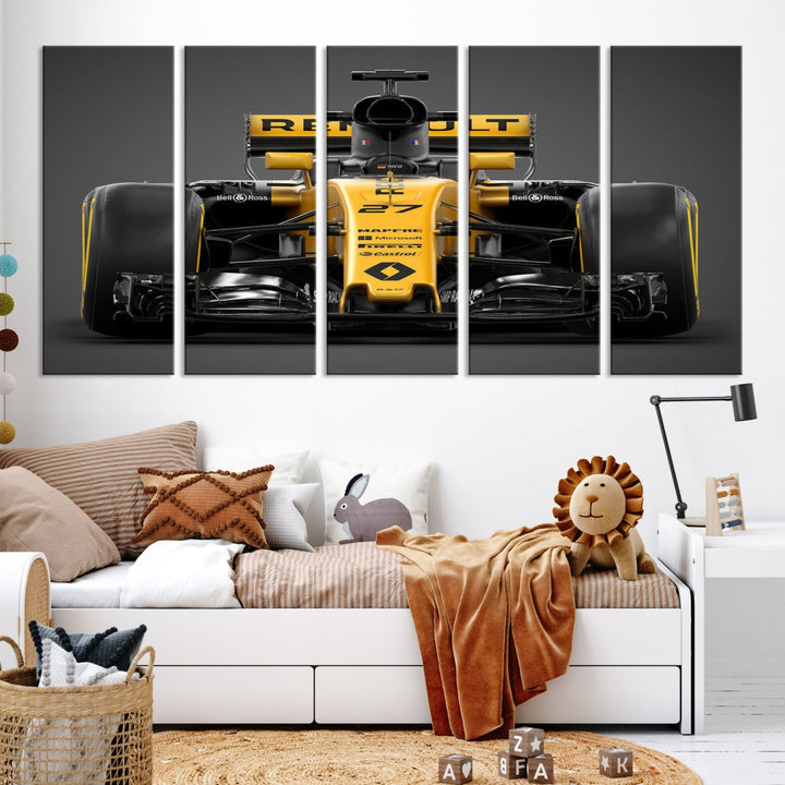 Formula Car Canvas Wall Art Print F Renault Poster Print F Racing Car Artwork