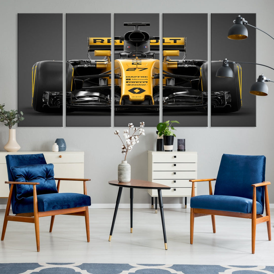 Formula Car Canvas Wall Art Print F Renault Poster Print F Racing Car Artwork