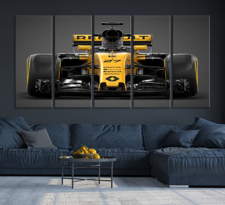 Formula Car Canvas Wall Art Print F Renault Poster Print F Racing Car Artwork