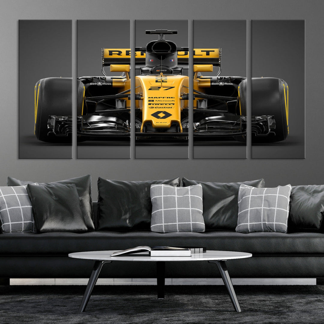 Formula Car Canvas Wall Art Print F Renault Poster Print F Racing Car Artwork