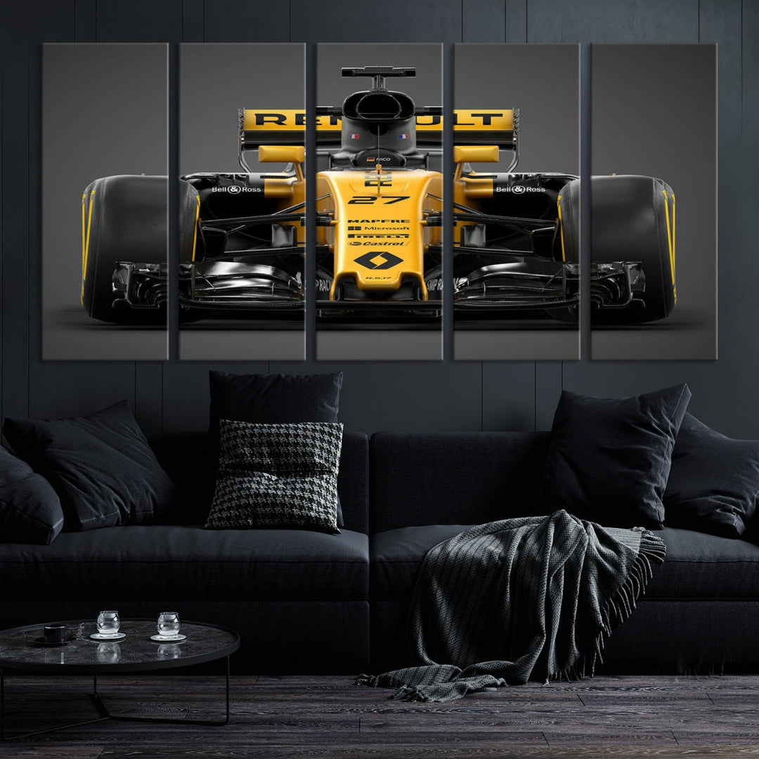 Formula Car Canvas Wall Art Print F Renault Poster Print F Racing Car Artwork