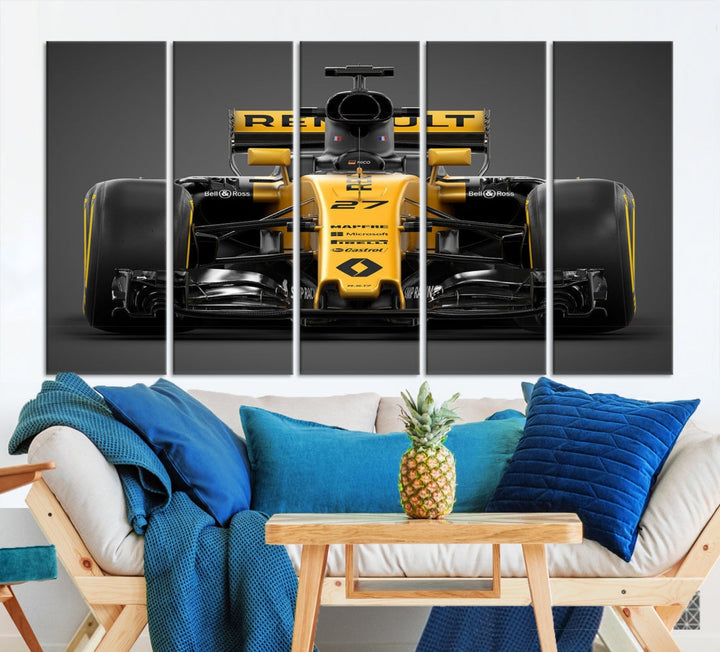 Formula Car Canvas Wall Art Print F Renault Poster Print F Racing Car Artwork