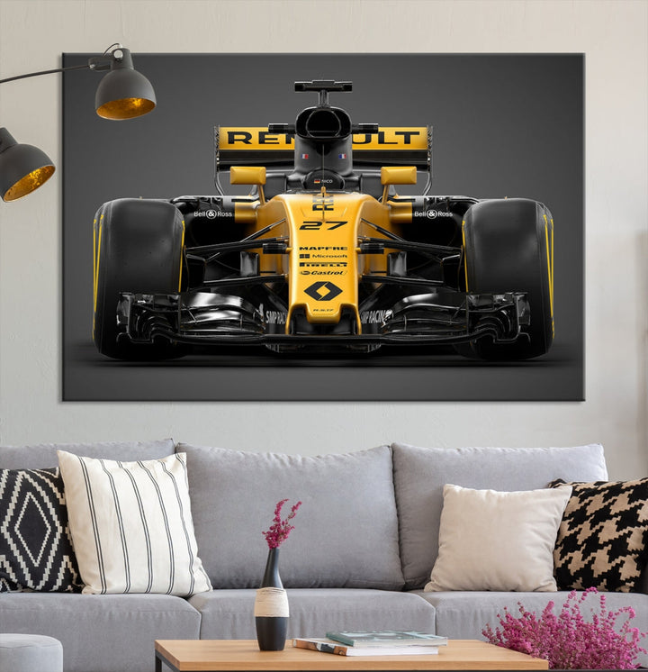 Formula Car Canvas Wall Art Print F Renault Poster Print F Racing Car Artwork