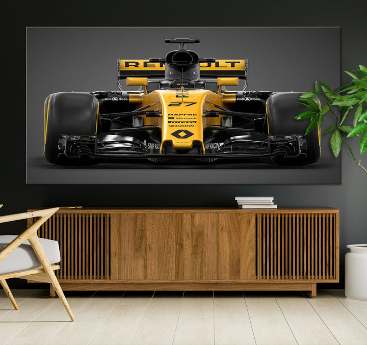 Formula Car Canvas Wall Art Print F Renault Poster Print F Racing Car Artwork