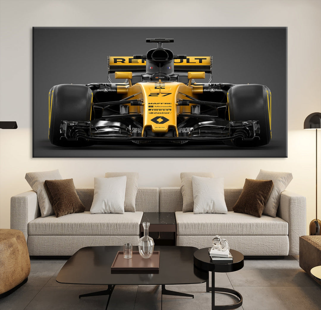 Formula Car Canvas Wall Art Print F Renault Poster Print F Racing Car Artwork