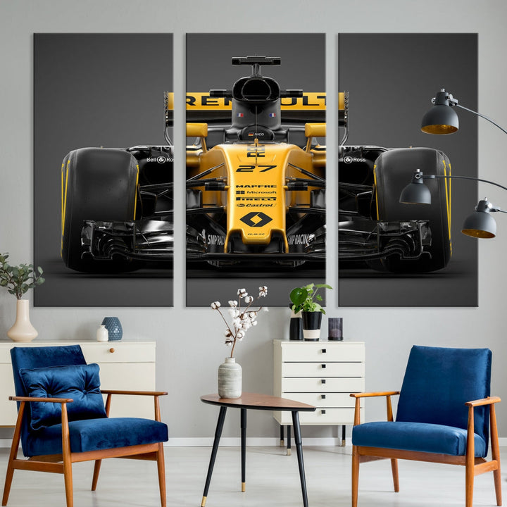 Formula Car Canvas Wall Art Print F Renault Poster Print F Racing Car Artwork