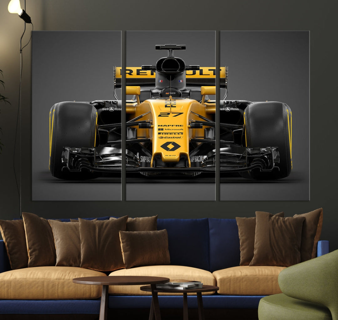 Formula Car Canvas Wall Art Print F Renault Poster Print F Racing Car Artwork