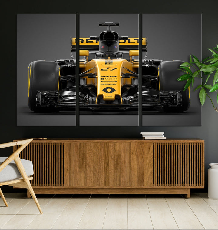 Formula Car Canvas Wall Art Print F Renault Poster Print F Racing Car Artwork