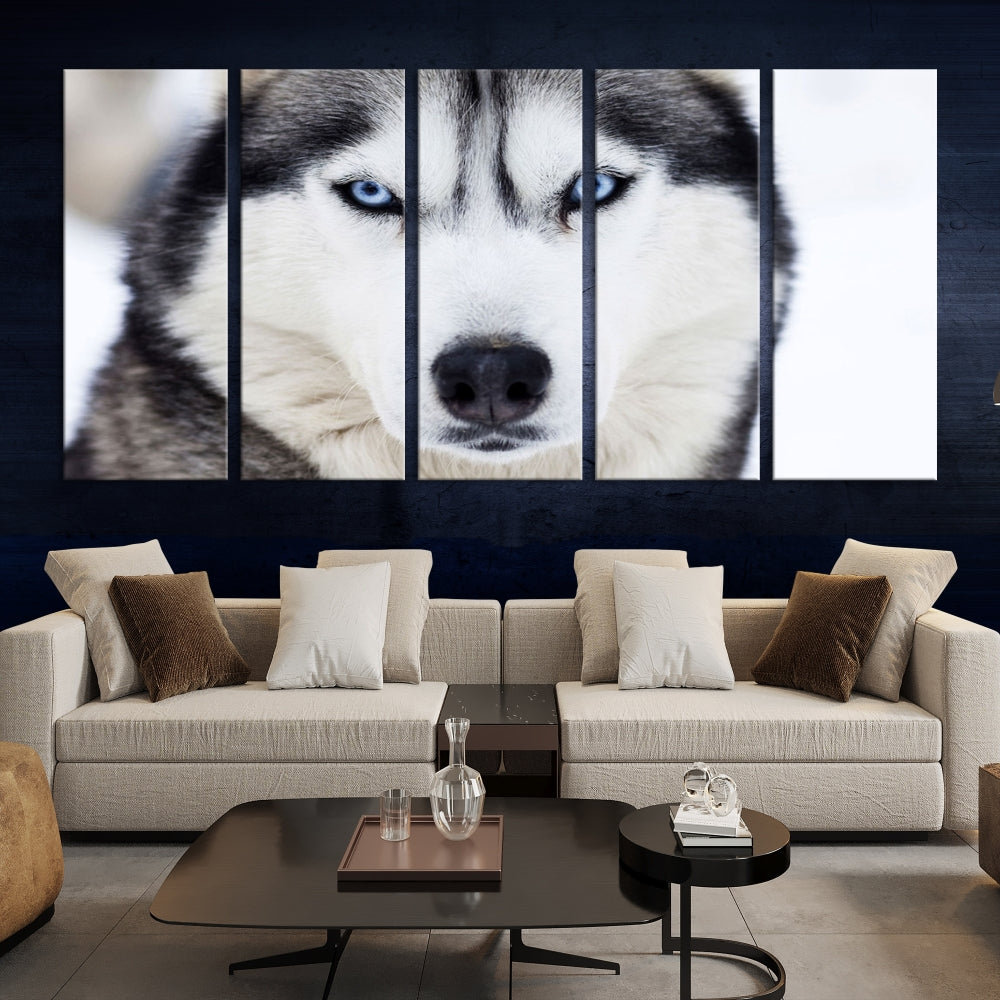 Framed Set of Wolf Print Wild Animal Canvas Wall Art Wildlife on Original Canvas