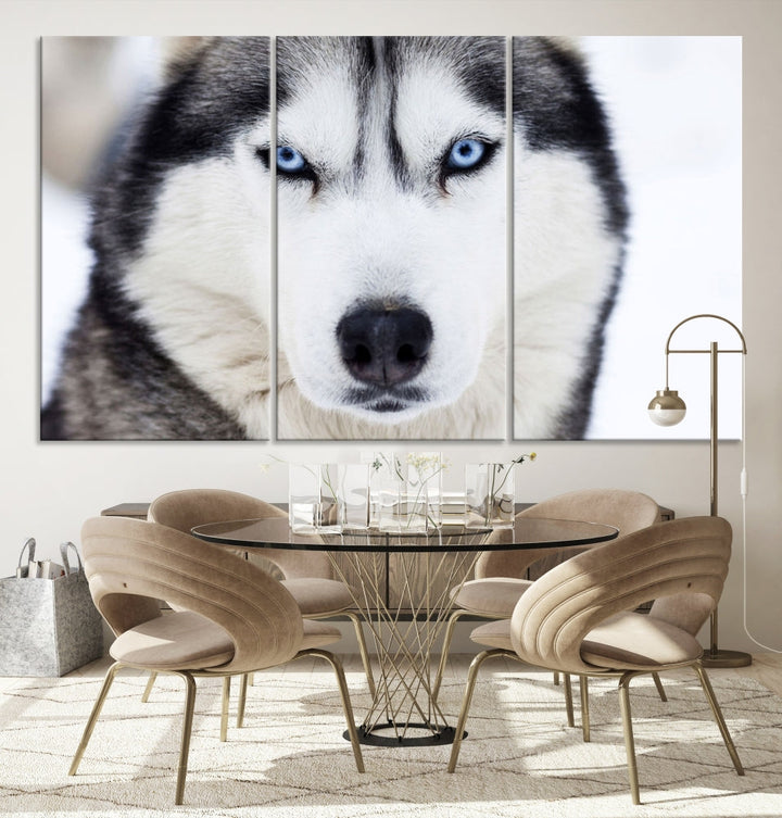 Framed Set of Wolf Print Wild Animal Canvas Wall Art Wildlife on Original Canvas