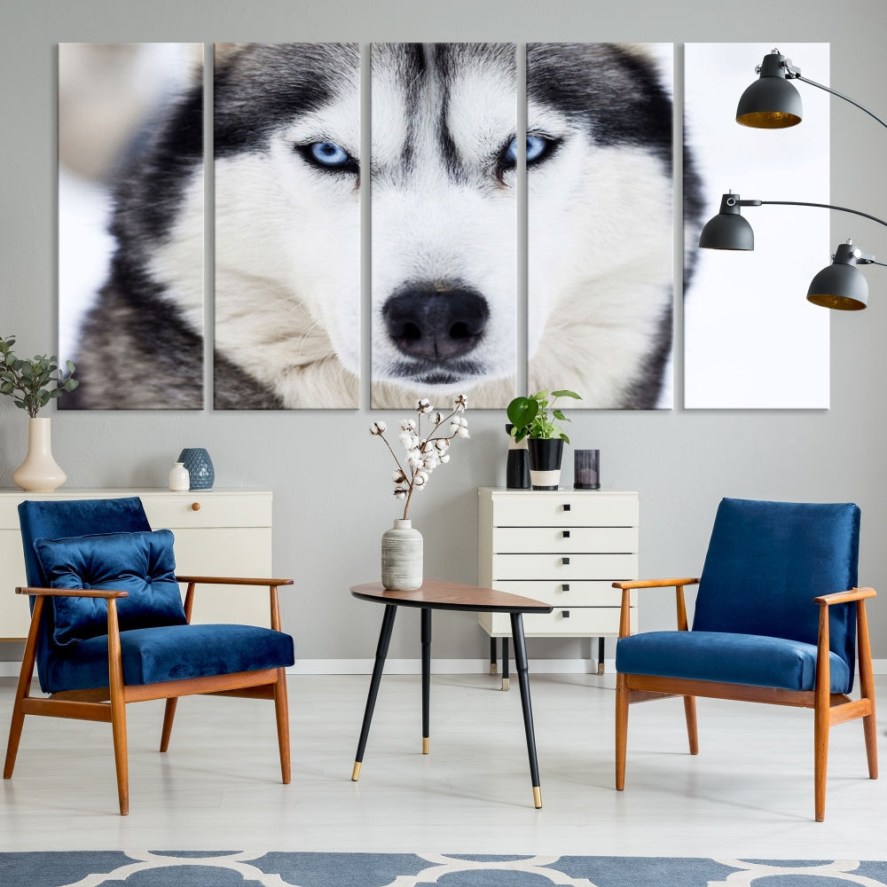 Framed Set of Wolf Print Wild Animal Canvas Wall Art Wildlife on Original Canvas