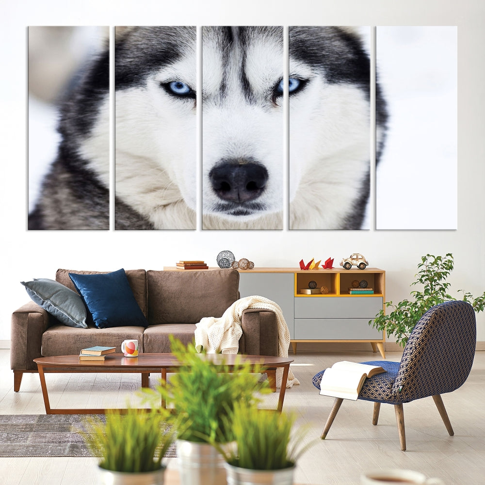 Framed Set of Wolf Print Wild Animal Canvas Wall Art Wildlife on Original Canvas