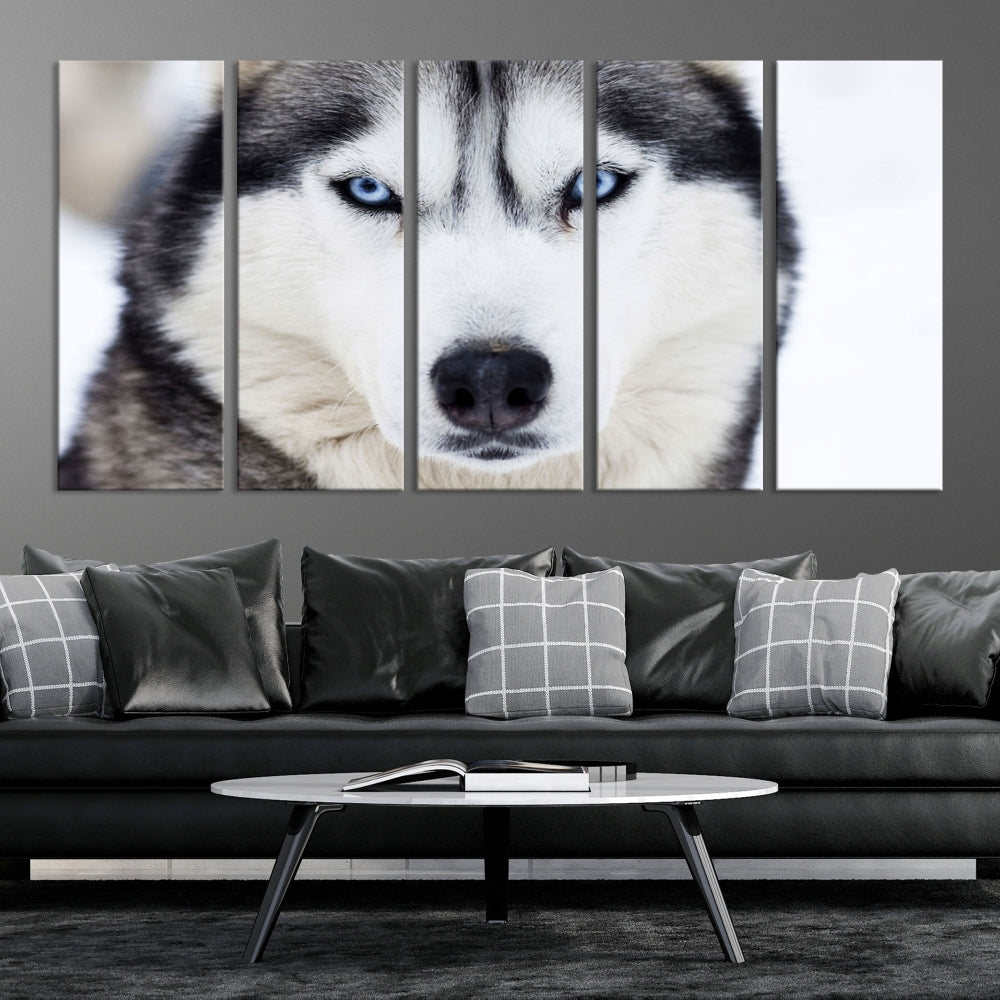 Framed Set of Wolf Print Wild Animal Canvas Wall Art Wildlife on Original Canvas