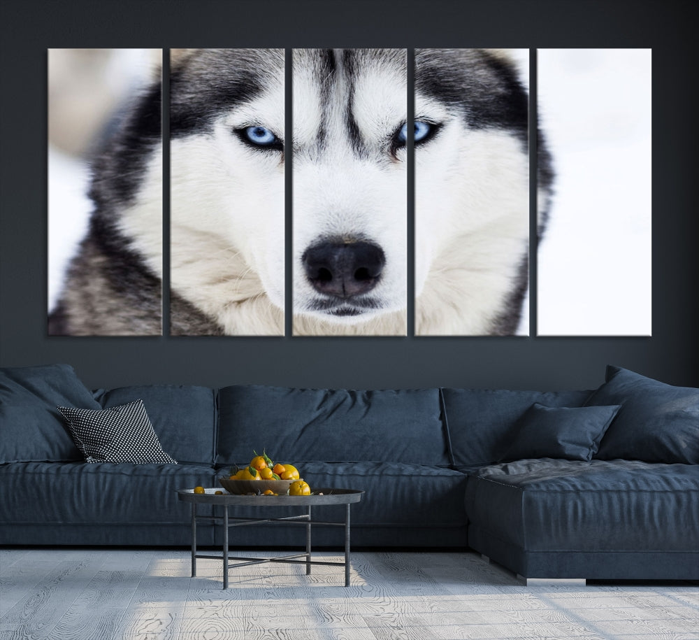 Framed Set of Wolf Print Wild Animal Canvas Wall Art Wildlife on Original Canvas