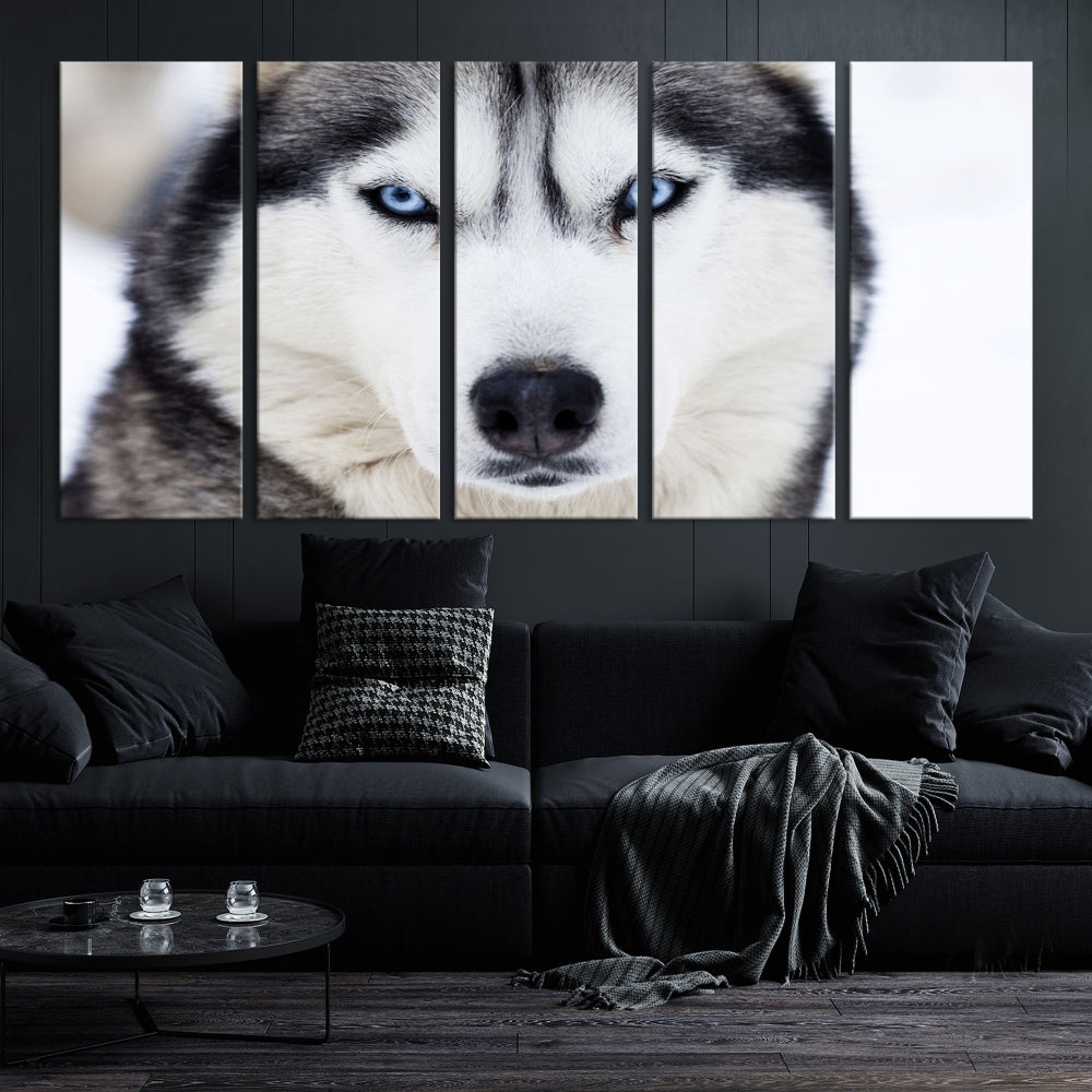 Framed Set of Wolf Print Wild Animal Canvas Wall Art Wildlife on Original Canvas