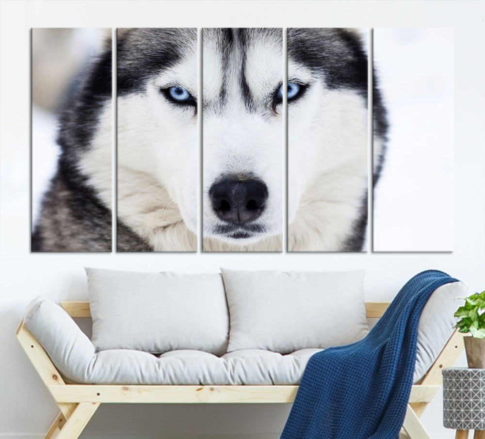 Framed Set of Wolf Print Wild Animal Canvas Wall Art Wildlife on Original Canvas