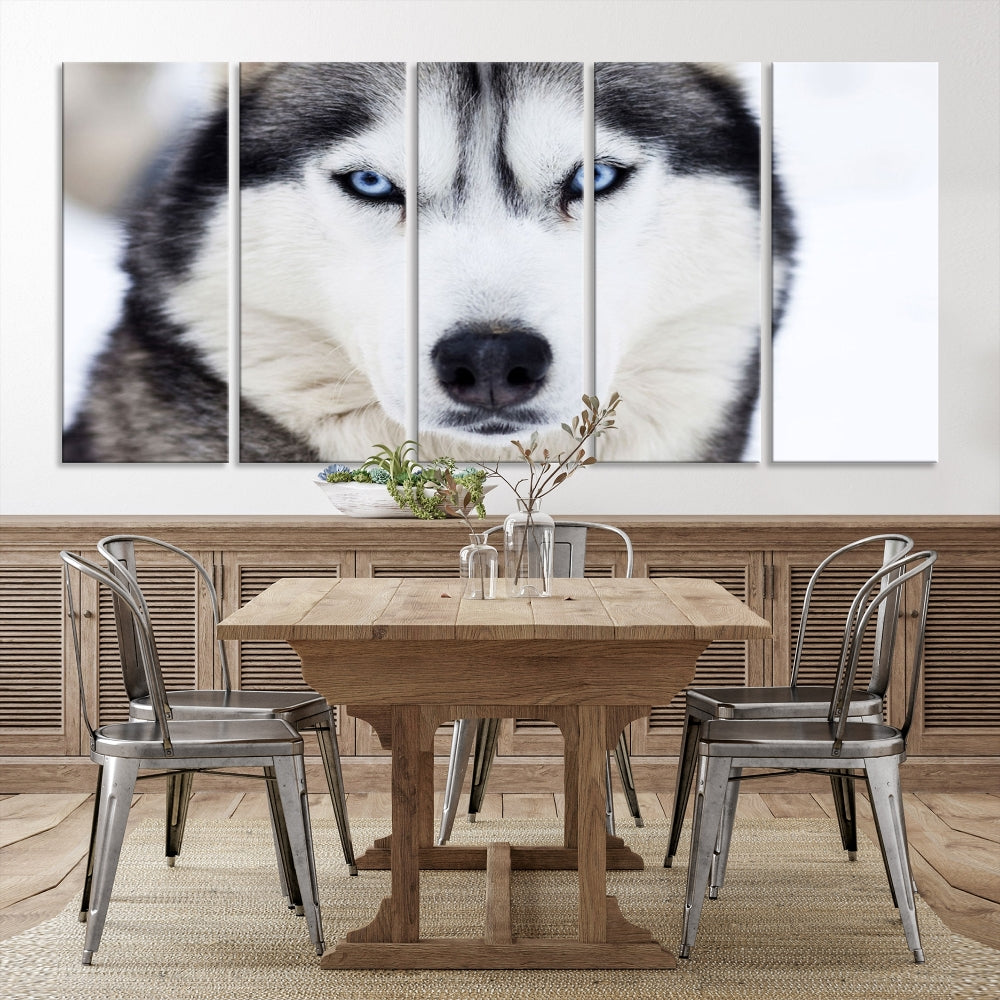 Framed Set of Wolf Print Wild Animal Canvas Wall Art Wildlife on Original Canvas