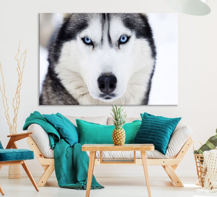 Framed Set of Wolf Print Wild Animal Canvas Wall Art Wildlife on Original Canvas