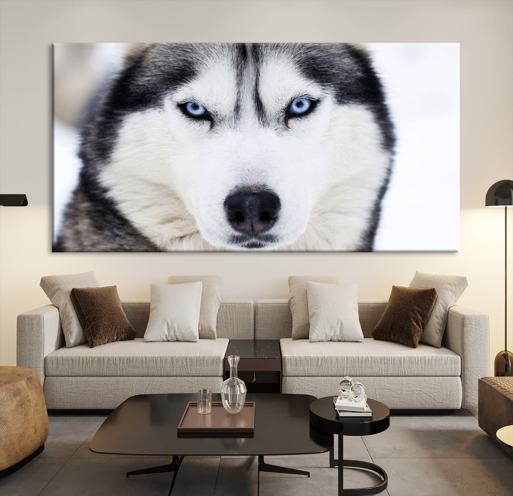 Framed Set of Wolf Print Wild Animal Canvas Wall Art Wildlife on Original Canvas