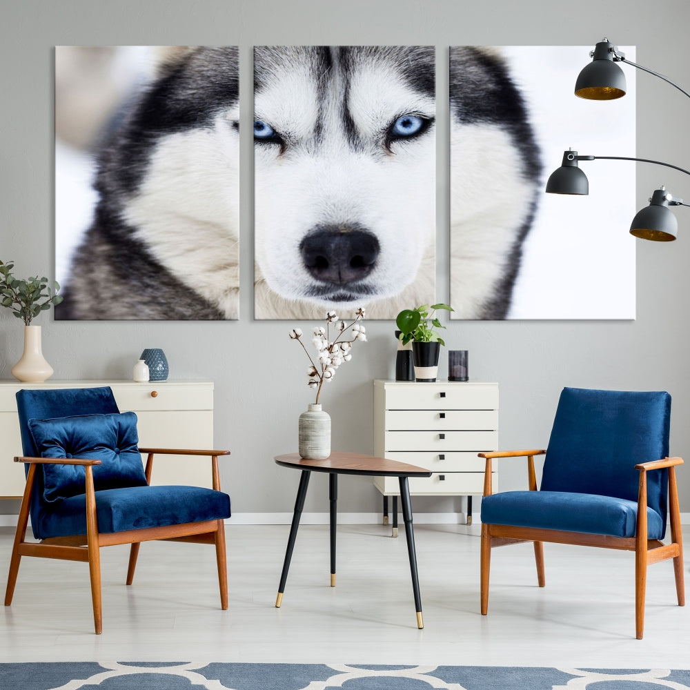 Framed Set of Wolf Print Wild Animal Canvas Wall Art Wildlife on Original Canvas