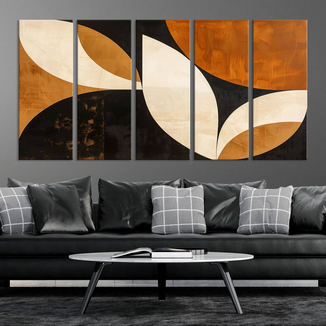 Geometric Abstract Wall Art Canvas Print, Mid Century Modern Wall Art Print