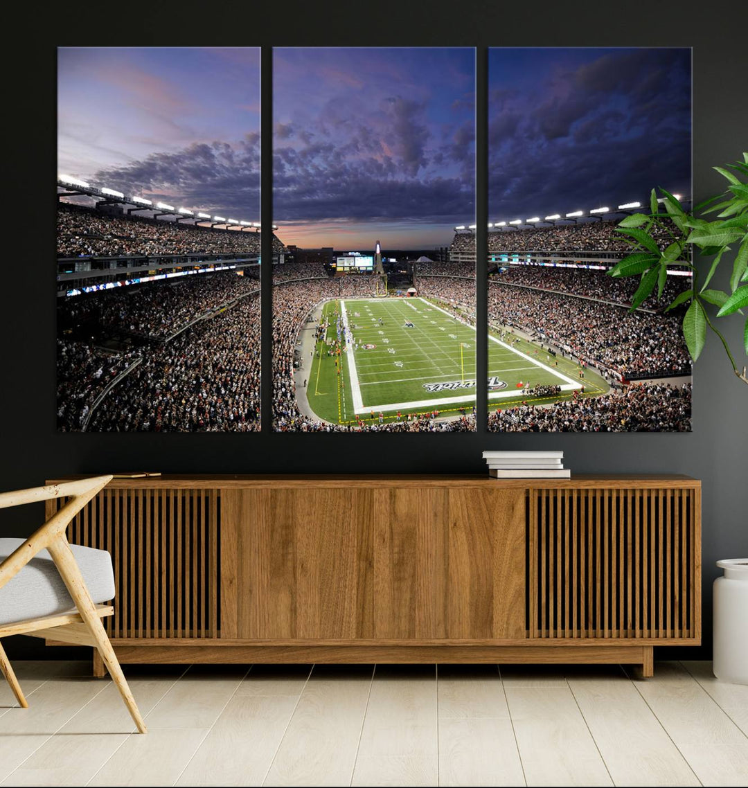 Gillette Stadium Wall Art Canvas Print