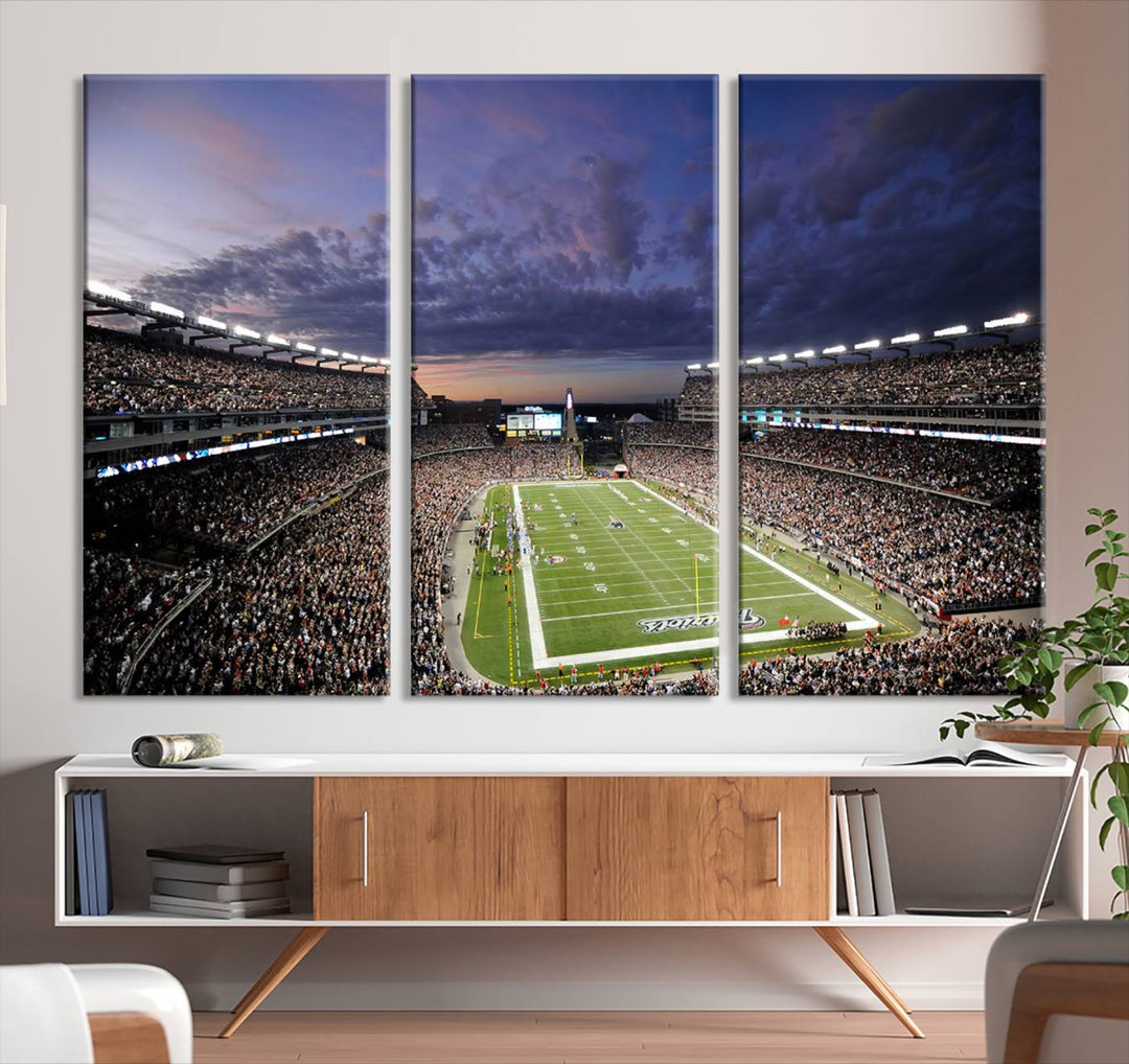 Gillette Stadium Wall Art Canvas Print