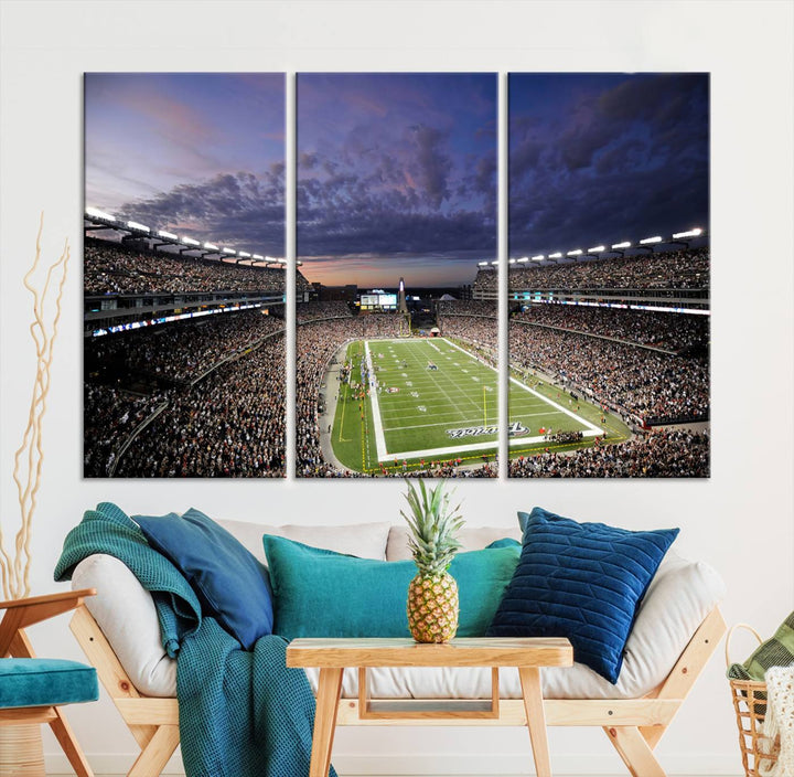 Gillette Stadium Wall Art Canvas Print