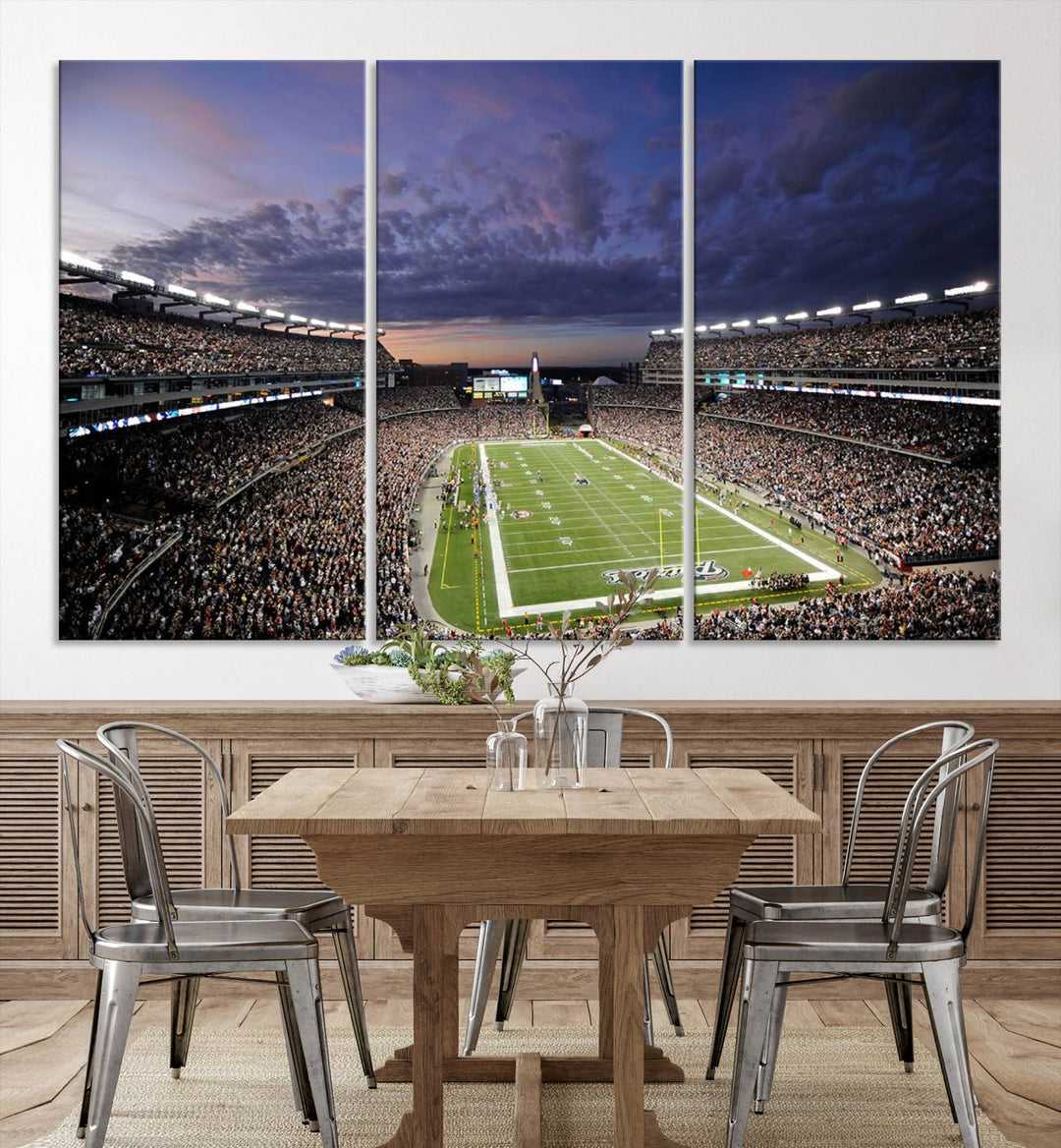 Gillette Stadium Wall Art Canvas Print