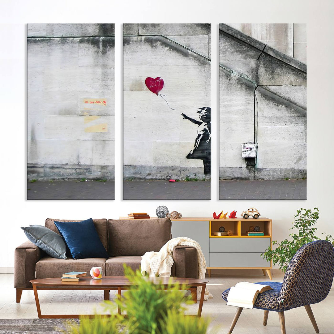 Girl with a balloon Banksy Art Print