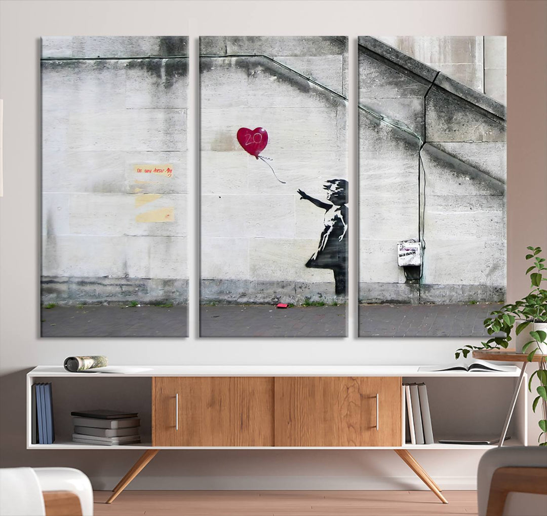 Girl with a balloon Banksy Art Print