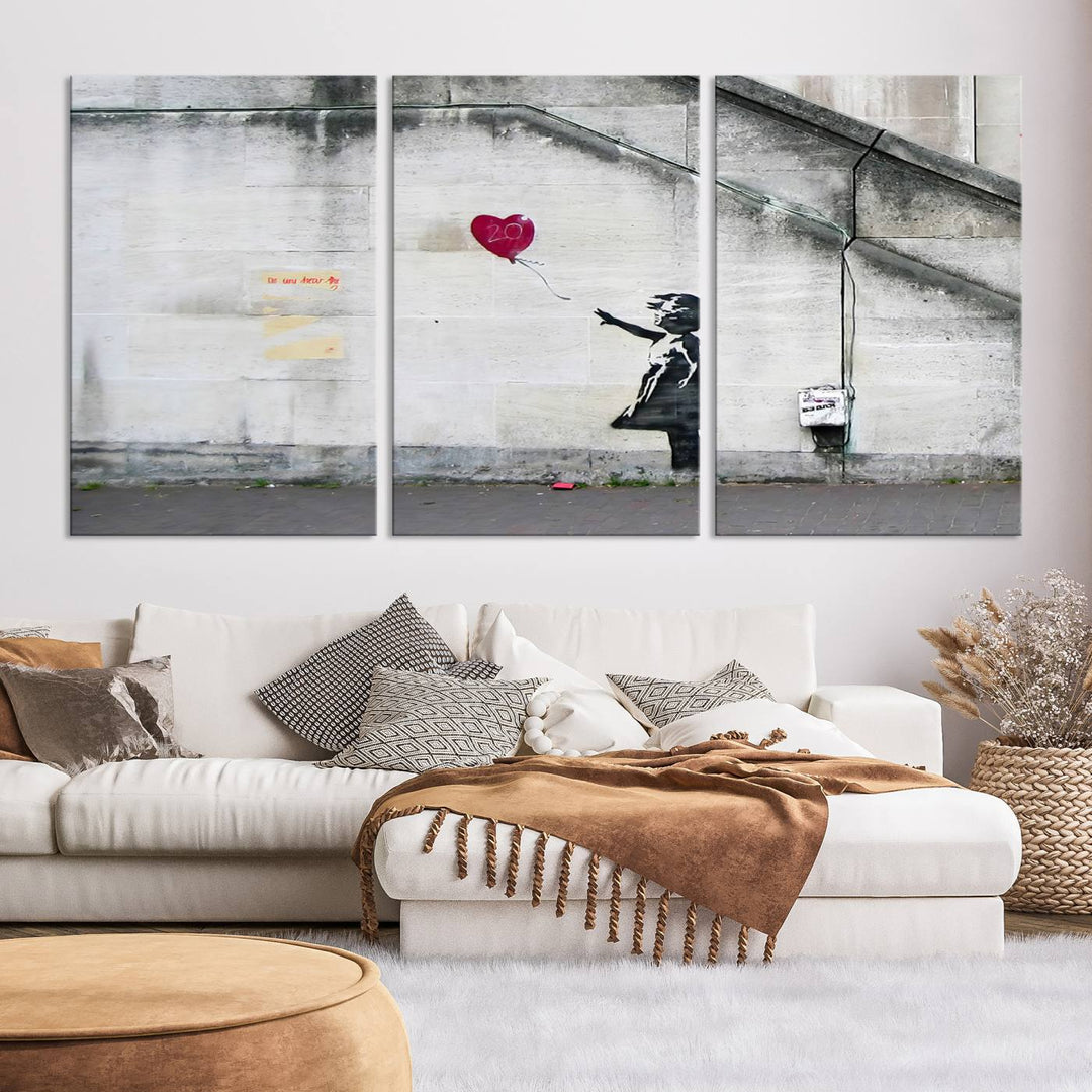 Girl with a balloon Banksy Art Print