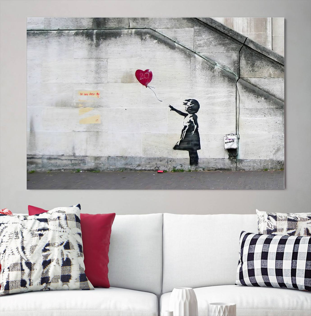 Girl with a balloon Banksy Art Print