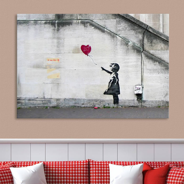 Girl with a balloon Banksy Art Print