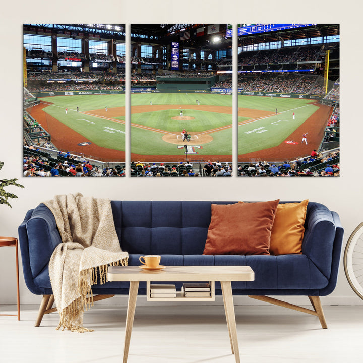 Globe Life Field Print Texas Rangers Stadium Wall Art Print for Gift Baseball Lover, MLB Wall Art, College Dorm Wall Art Print, Stadium Art