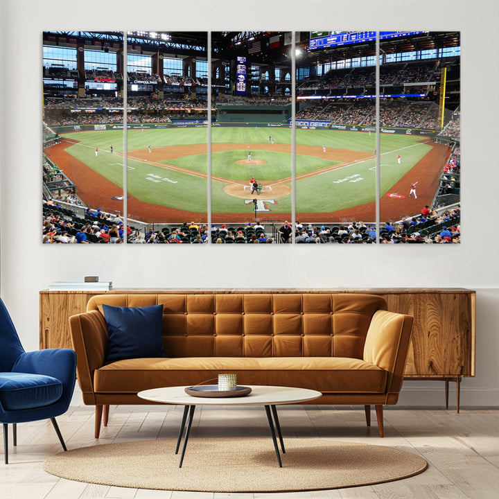 Globe Life Field Print Texas Rangers Stadium Wall Art Print for Gift Baseball Lover, MLB Wall Art, College Dorm Wall Art Print, Stadium Art